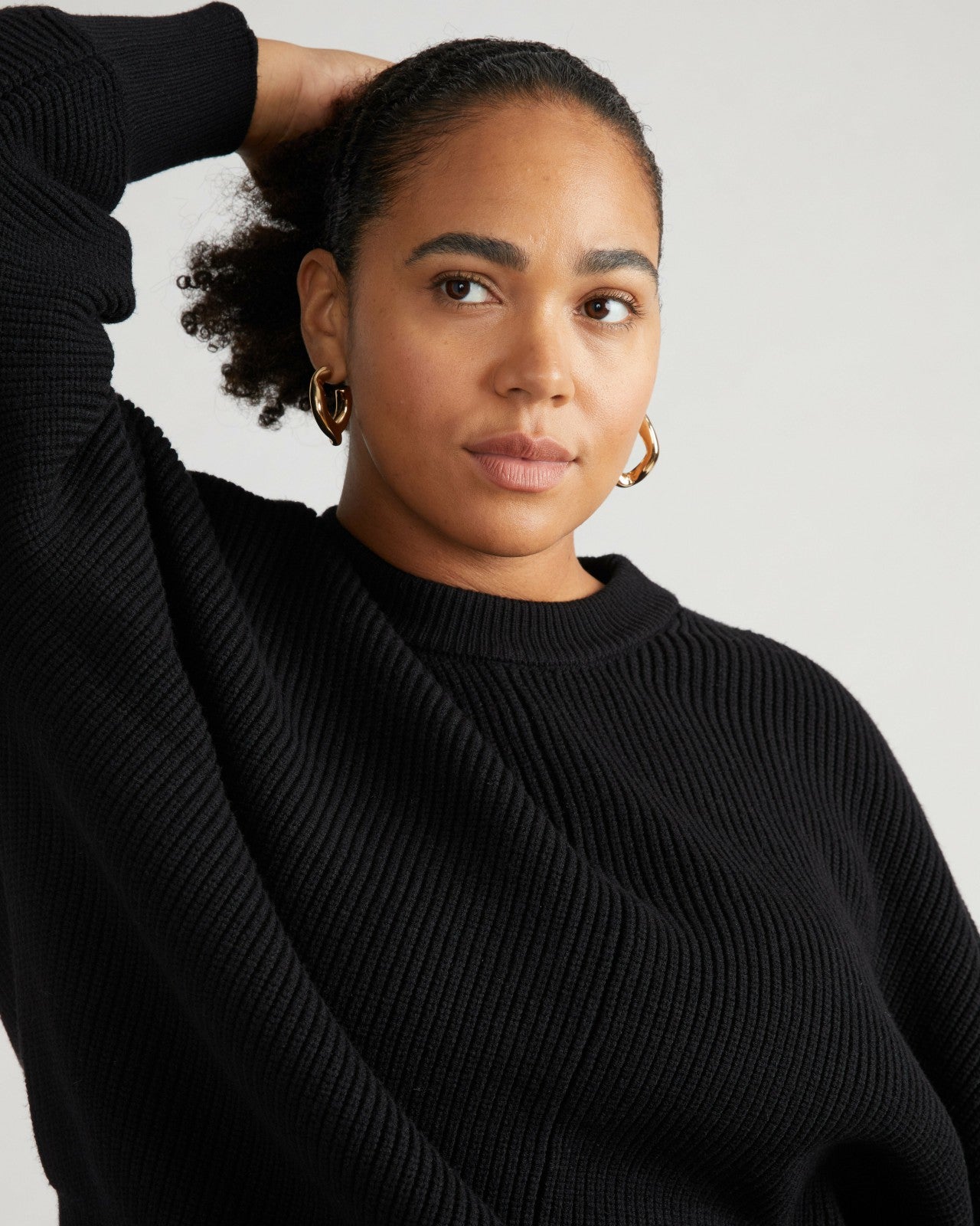 Universal Standard Better-Than-Wool Dolman Sweater - Black