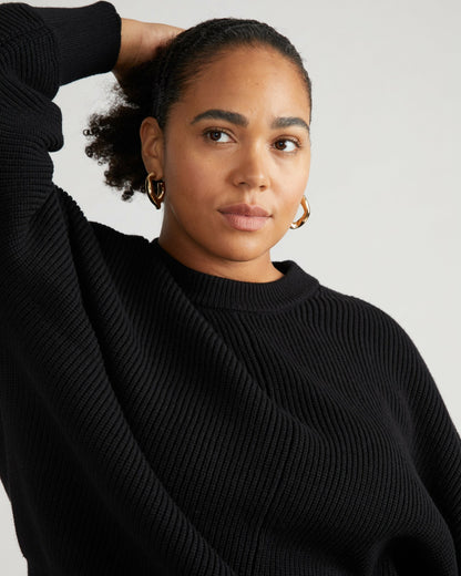 Universal Standard Better-Than-Wool Dolman Sweater - Black