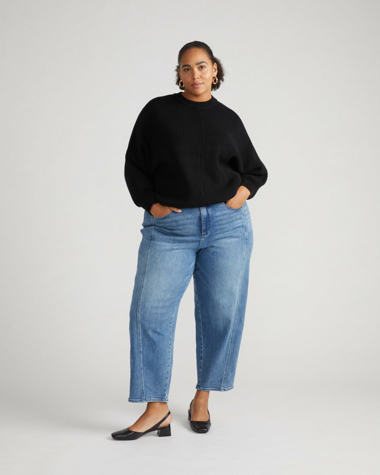 Universal Standard Better-Than-Wool Dolman Sweater - Black