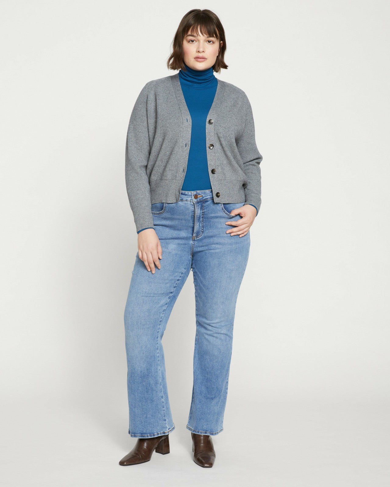 Universal Standard Better-Than-Wool Cardigan - Heather Grey