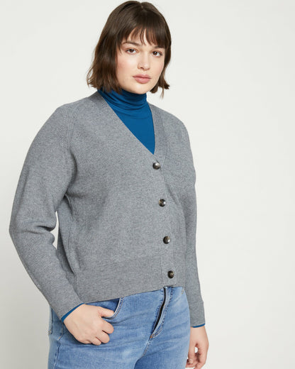 Universal Standard Better-Than-Wool Cardigan - Heather Grey