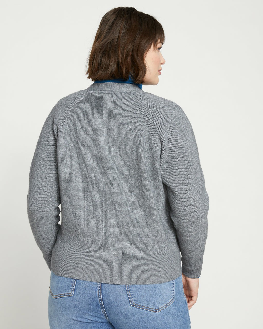 Universal Standard Better-Than-Wool Cardigan - Heather Grey