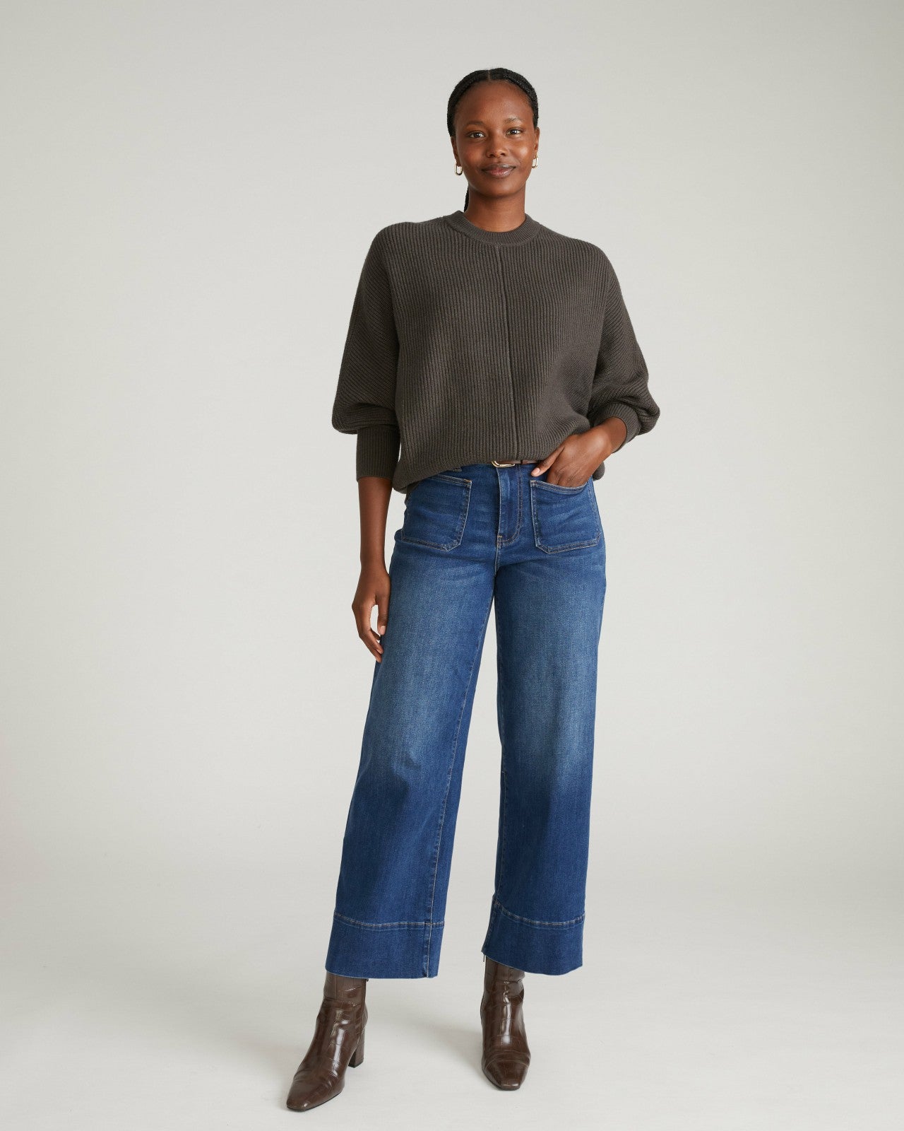 Universal Standard Better-Than-Wool Dolman Sweater - Graphite