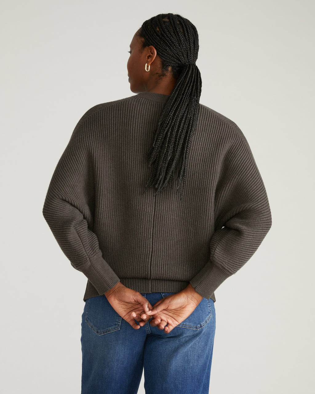 Universal Standard Better-Than-Wool Dolman Sweater - Graphite