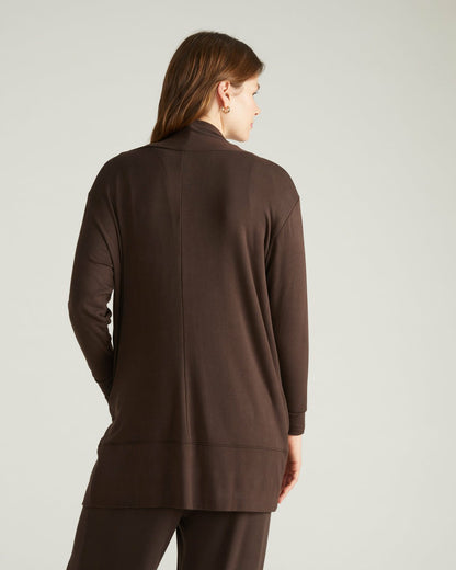 Universal Standard TravelKnit Minimalist Cardigan - Espresso