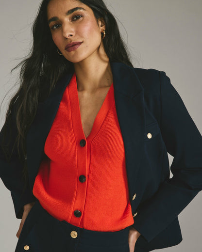 Universal Standard Better-Than-Wool Cardigan - Orange Flame