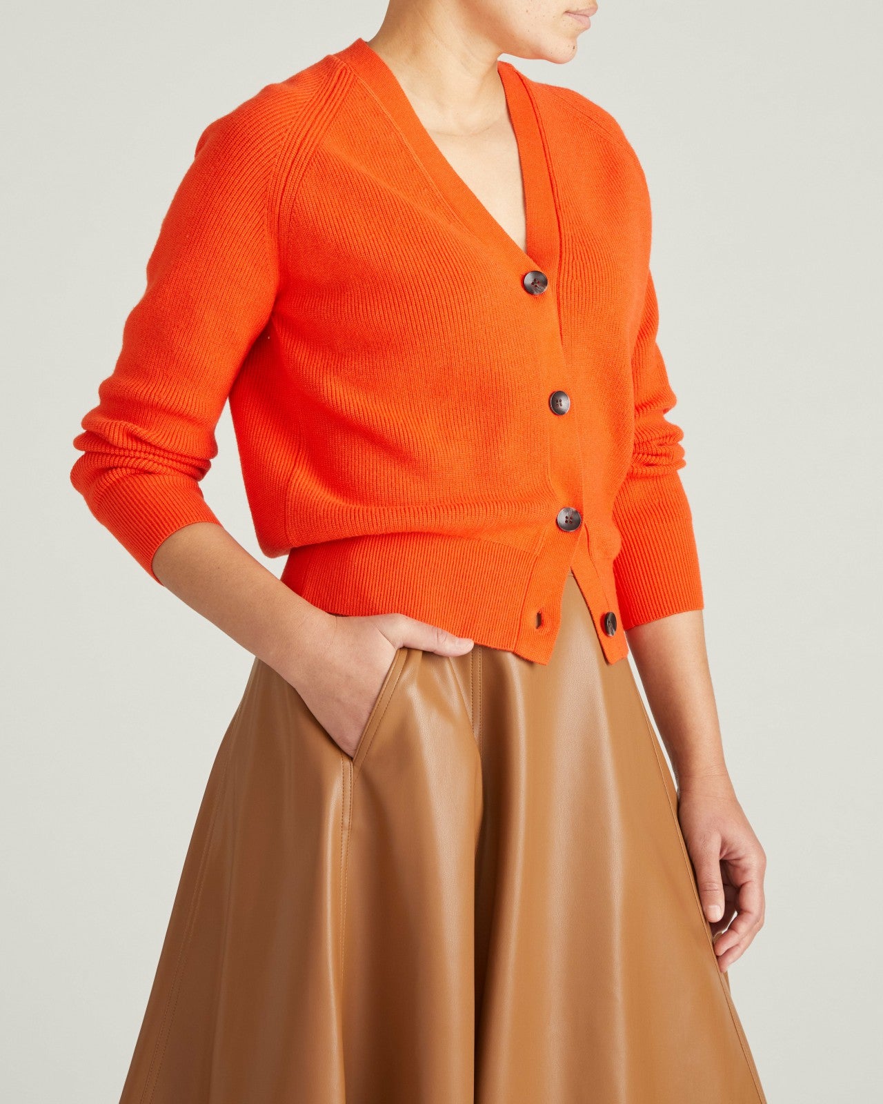 Universal Standard Better-Than-Wool Cardigan - Orange Flame