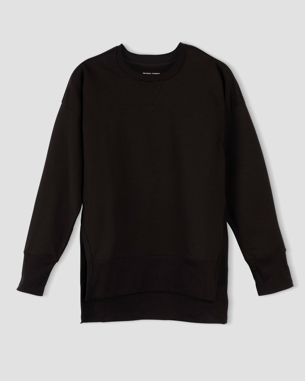 Universal Standard Fiona Side Slit Sweatshirt - Black