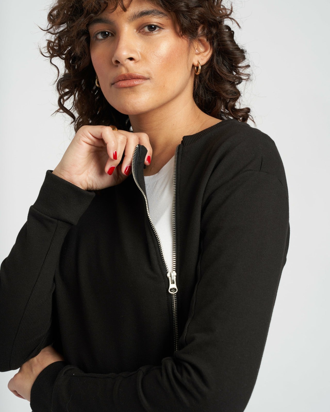 Universal Standard Meridien Zip Sweatshirt - Black