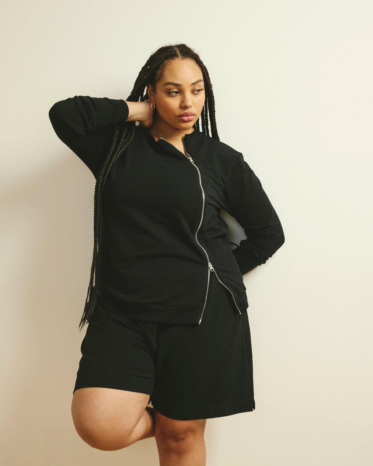 Universal Standard Meridien Zip Sweatshirt - Black