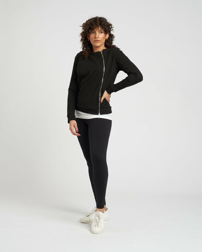 Universal Standard Meridien Zip Sweatshirt - Black