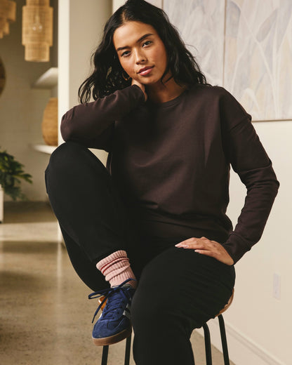 Universal Standard Lauren Classic Sweatshirt - Deep Brown