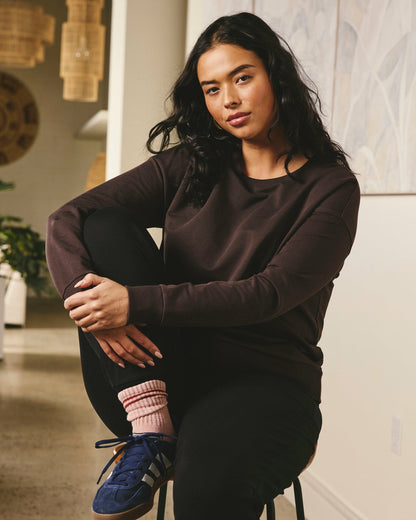 Universal Standard Lauren Classic Sweatshirt - Deep Brown