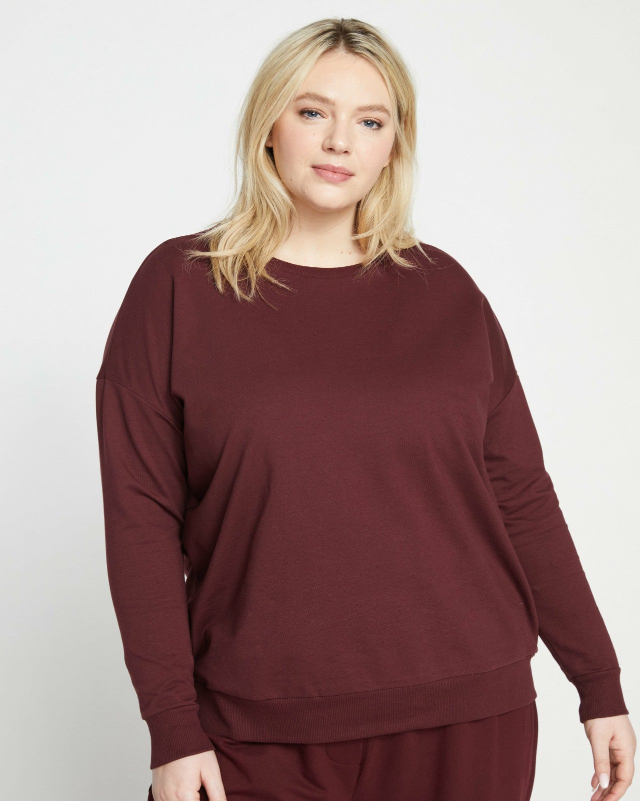 Universal Standard Lauren Classic Sweatshirt - Black Cherry