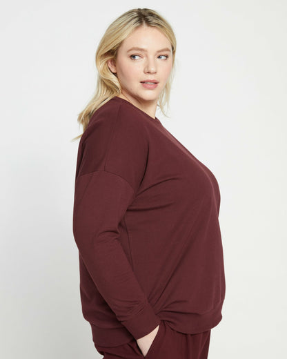 Universal Standard Lauren Classic Sweatshirt - Black Cherry