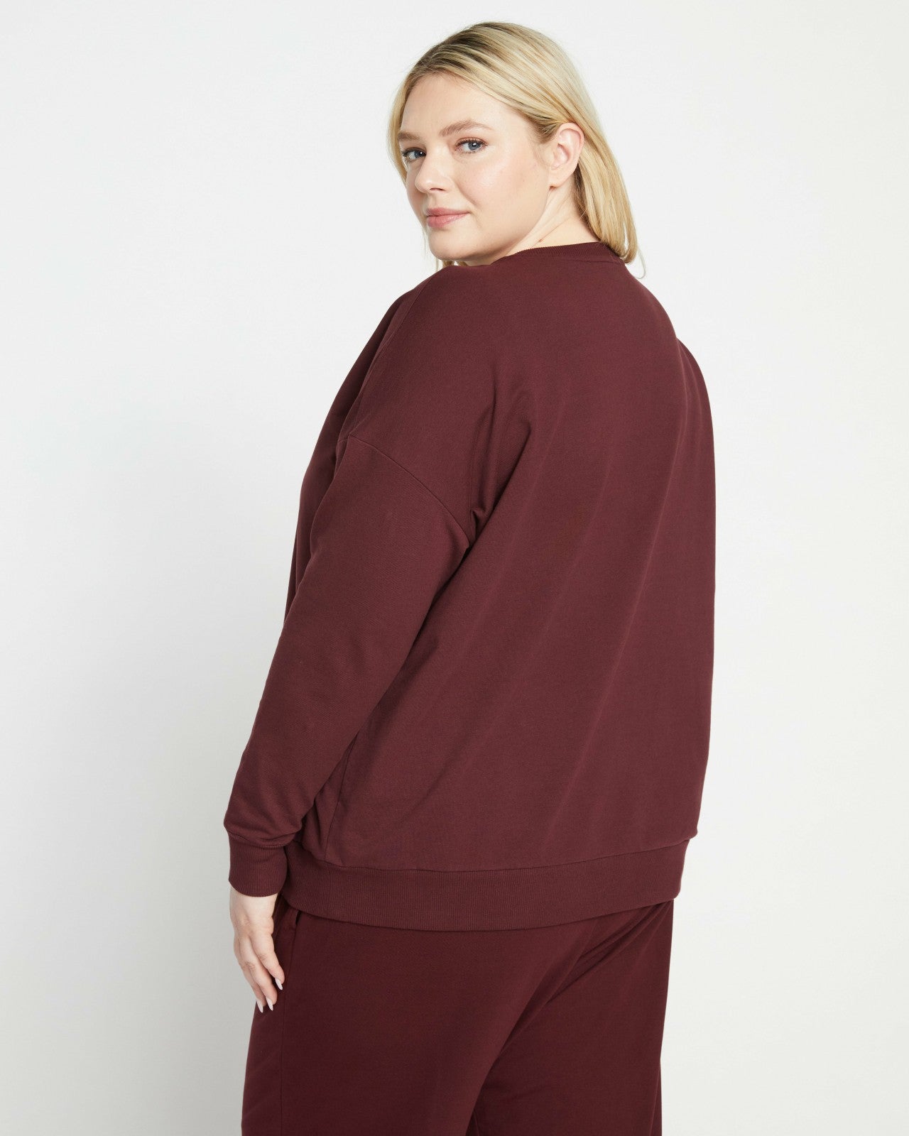 Universal Standard Lauren Classic Sweatshirt - Black Cherry