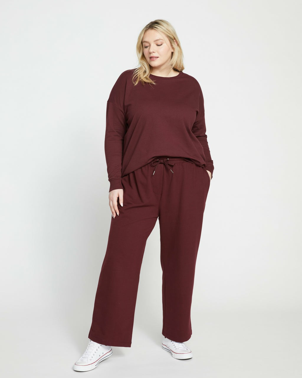 Universal Standard Lauren Classic Sweatshirt - Black Cherry