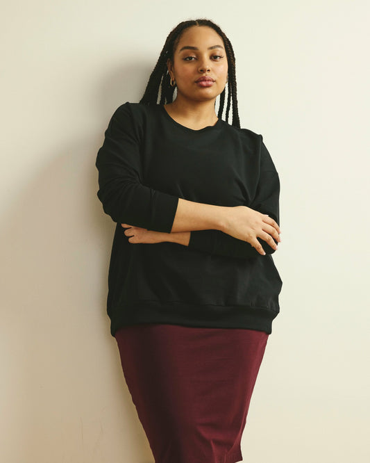 Universal Standard Lauren Classic Sweatshirt - Black
