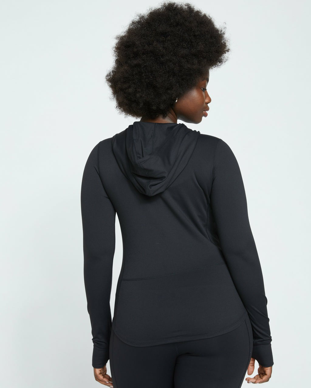 Universal Standard Next-to-Naked Hooded Zip Jacket - Black