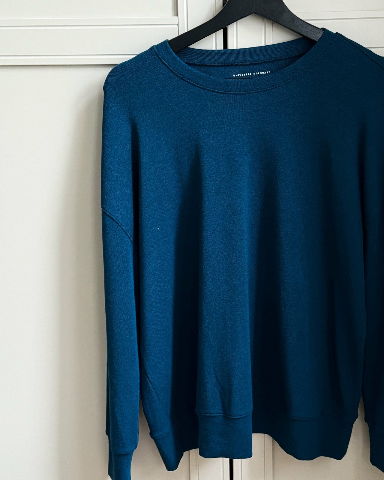 Universal Standard TravelKnit Sweatshirt - Blue Teal