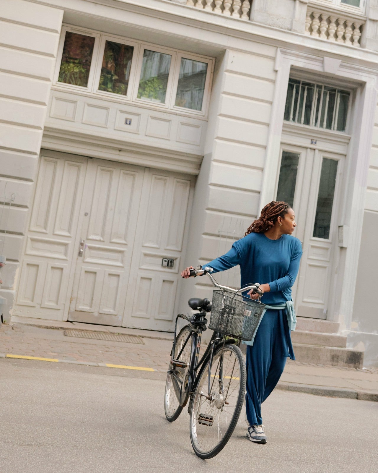 Universal Standard TravelKnit Sweatshirt - Blue Teal