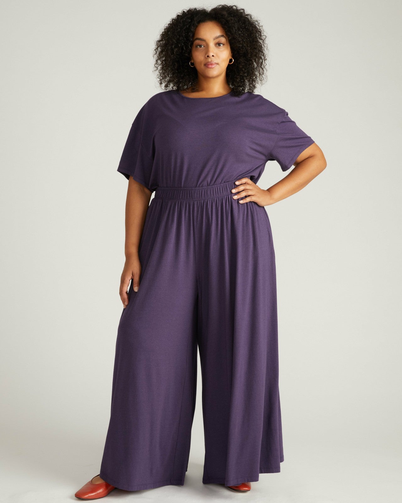 Universal Standard Isadora Wide Leg Lounge Pants - Anthracite