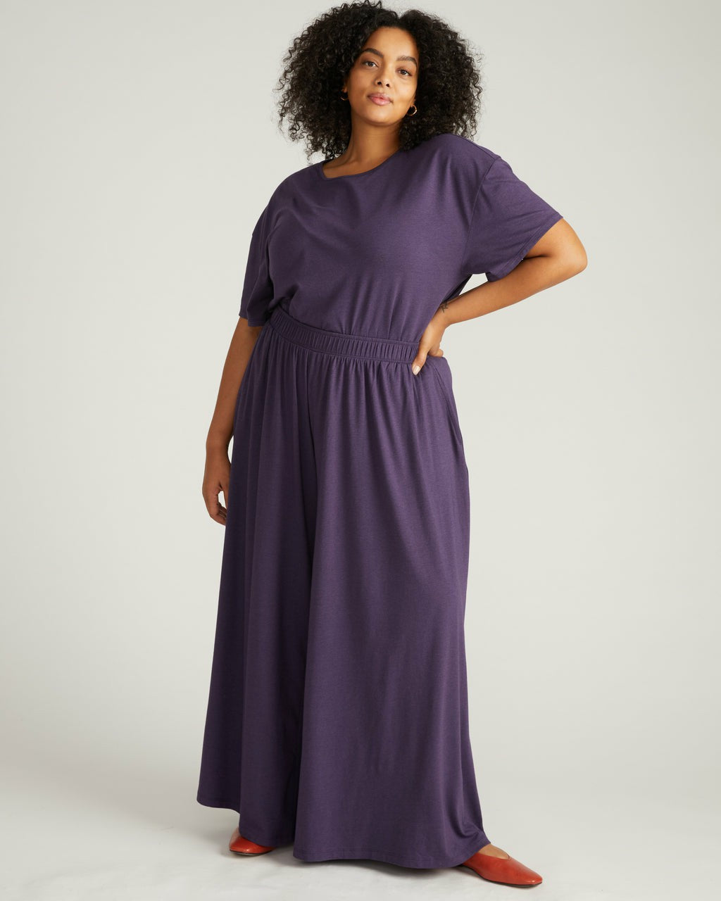 Universal Standard Isadora Wide Leg Lounge Pants - Anthracite