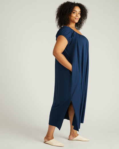 Universal Standard Lilian Long Sleep Dress - Pageant Blue