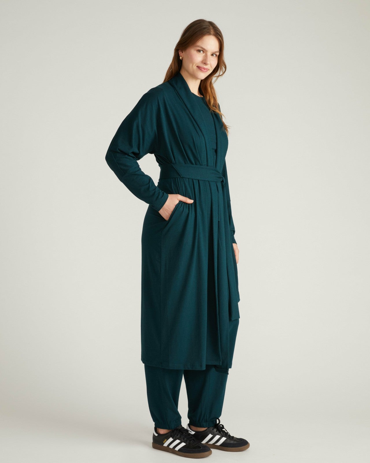 Universal Standard Daphne Lounge Robe - Deep Sea