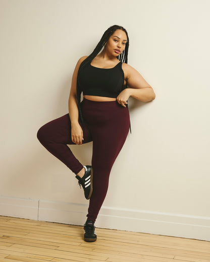 Universal Standard Roya Leggings 27 Inch - Black Cherry