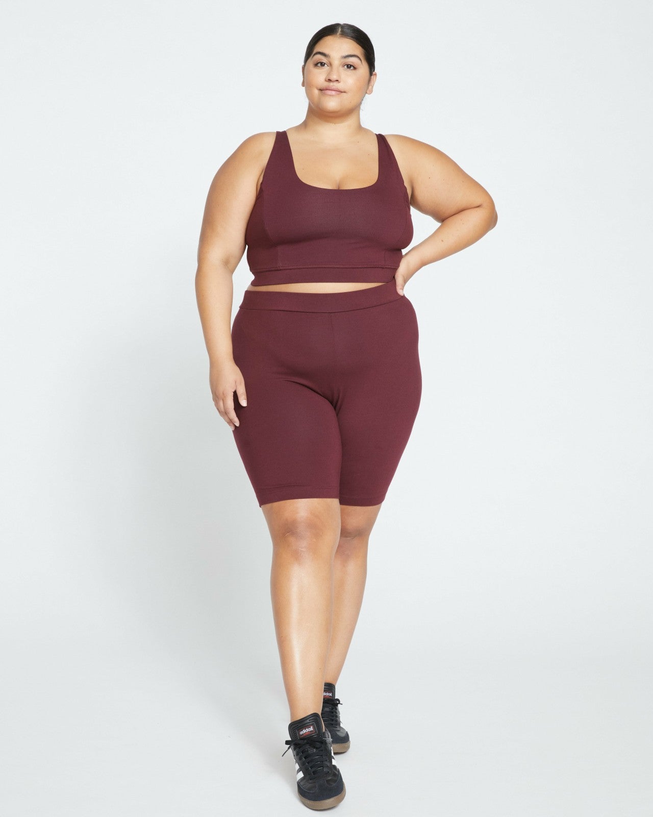 Universal Standard Roya Bike Shorts - Black Cherry