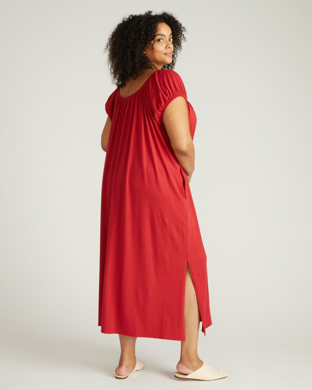 Universal Standard Lilian Long Sleep Dress - Raspberry