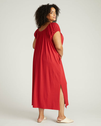 Universal Standard Lilian Long Sleep Dress - Raspberry