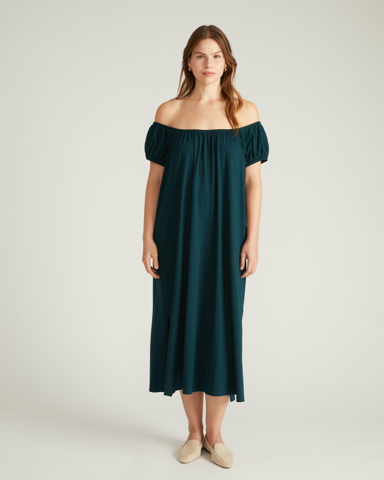 Universal Standard Lilian Long Sleep Dress - Deep Sea