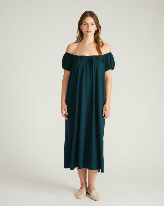 Universal Standard Lilian Long Sleep Dress - Deep Sea