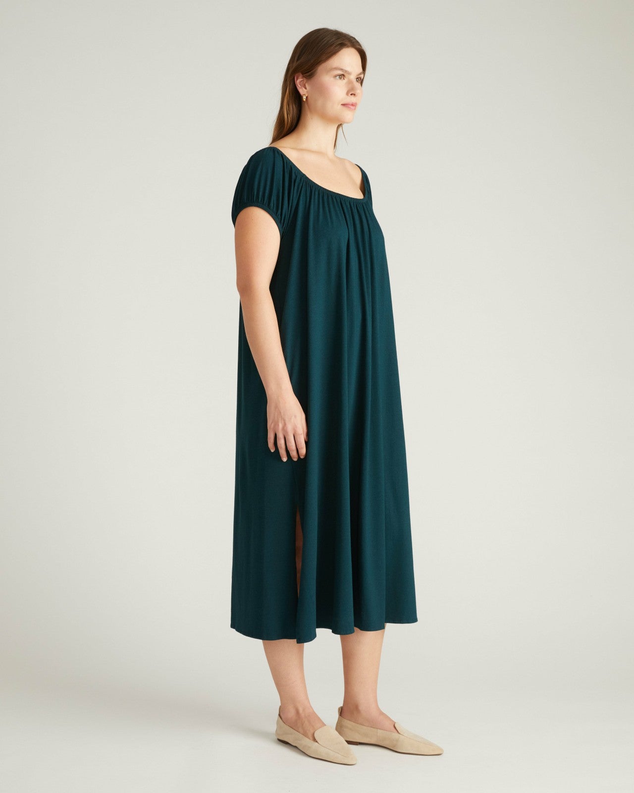 Universal Standard Lilian Long Sleep Dress - Deep Sea