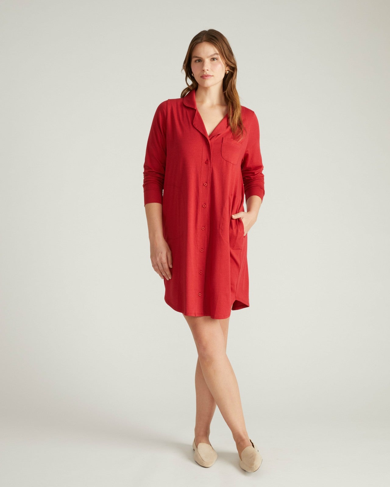 Universal Standard Softie Silky Jersey Sleepshirt - Raspberry