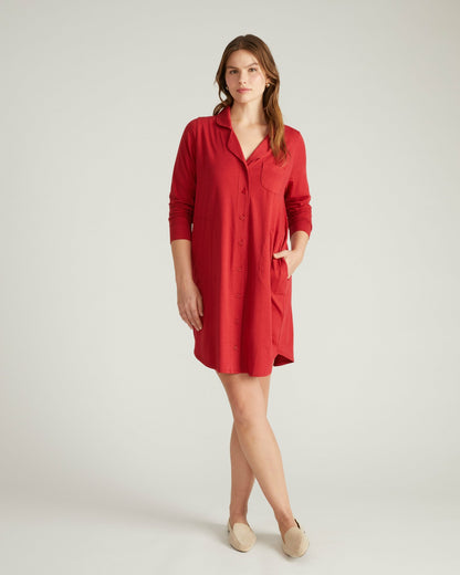 Universal Standard Softie Silky Jersey Sleepshirt - Raspberry