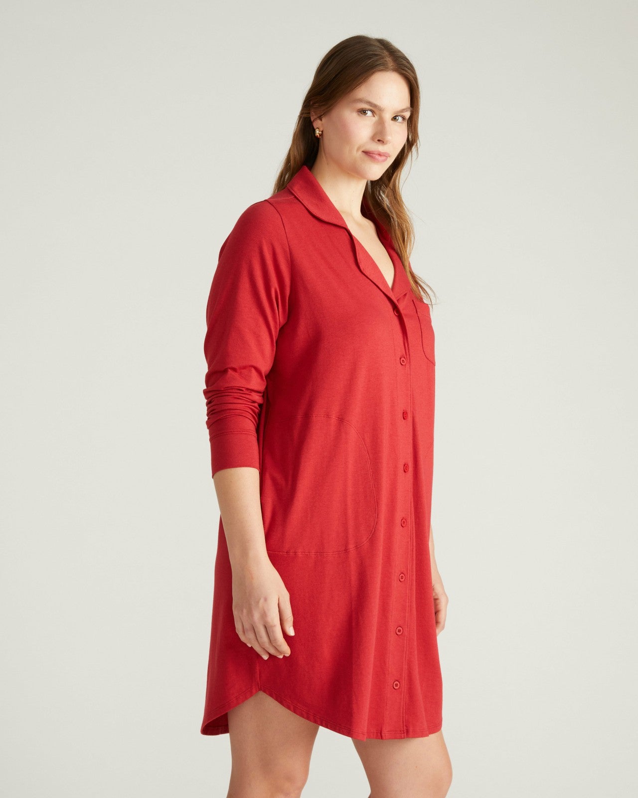 Universal Standard Softie Silky Jersey Sleepshirt - Raspberry
