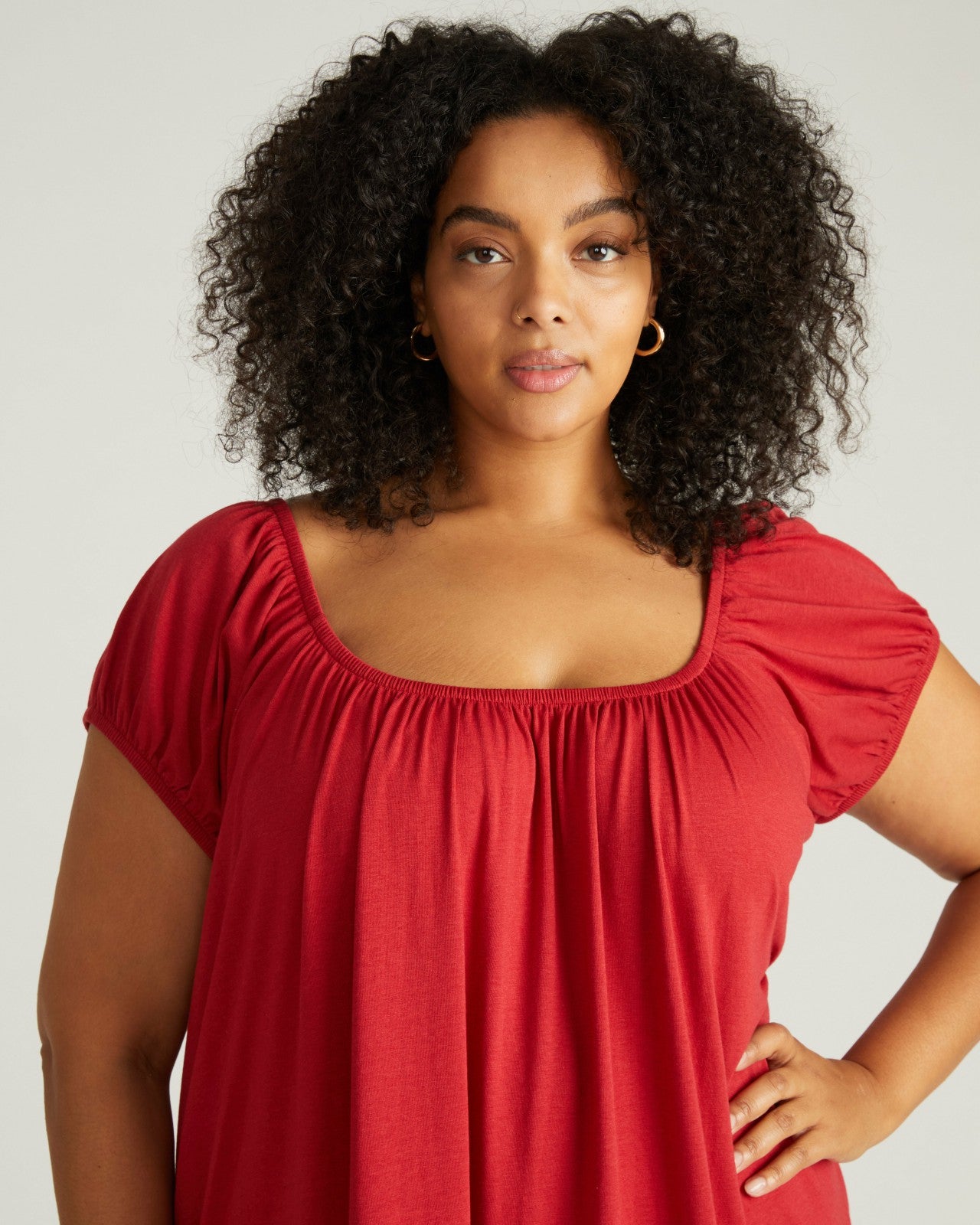 Universal Standard Lilian Short Sleep Dress - Raspberry