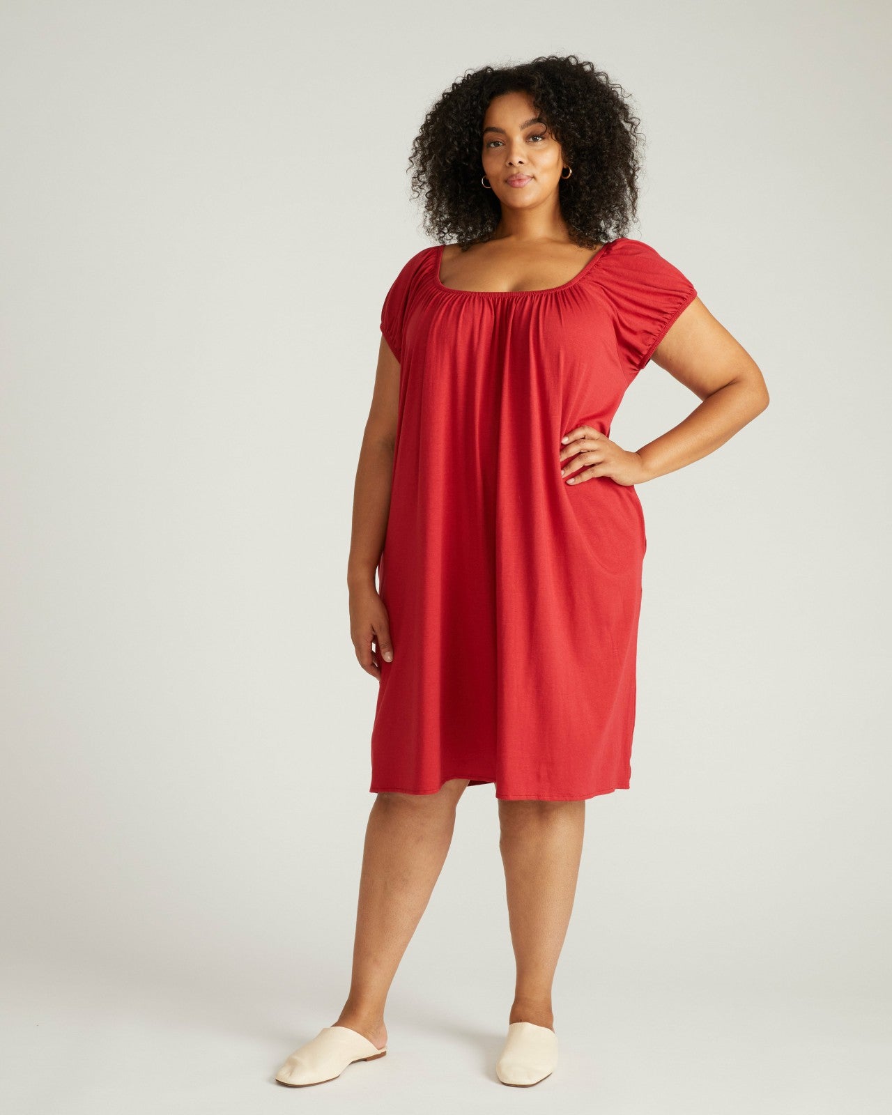 Universal Standard Lilian Short Sleep Dress - Raspberry