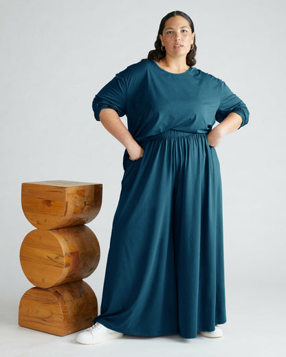 Universal Standard Isadora Wide Leg Lounge Pants - Deep Sea