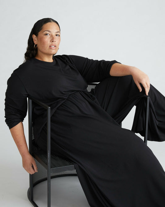 Universal Standard Isadora Wide Leg Lounge Pants - Black