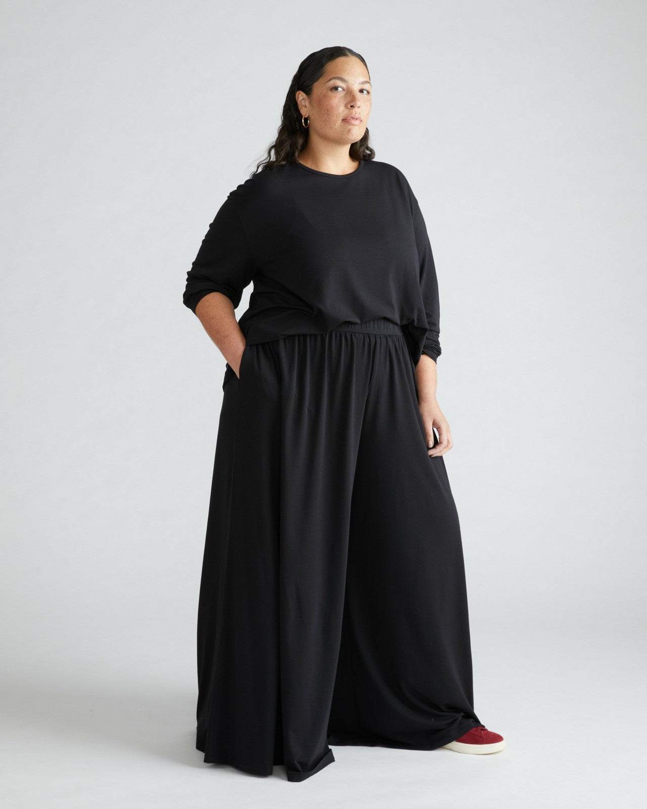 Universal Standard Isadora Wide Leg Lounge Pants - Black