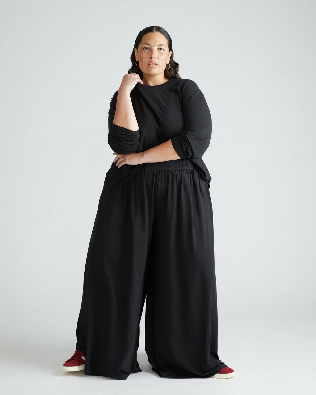 Universal Standard Isadora Wide Leg Lounge Pants - Black