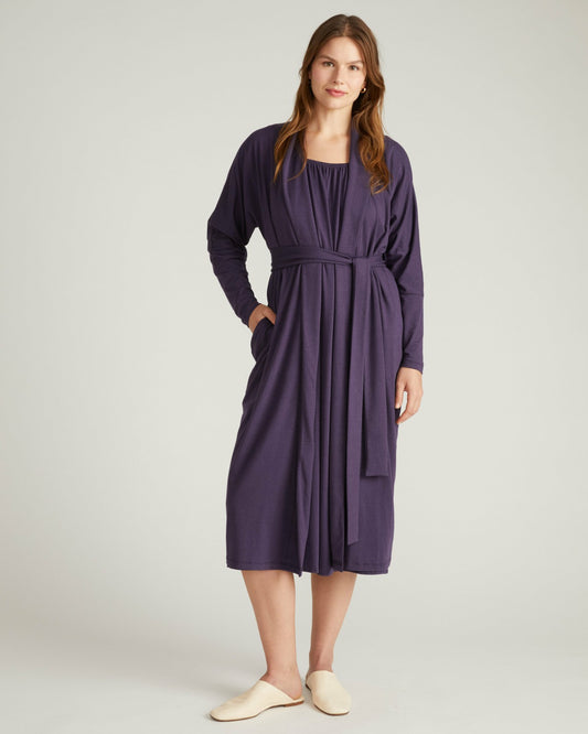Universal Standard Daphne Lounge Robe - Anthracite
