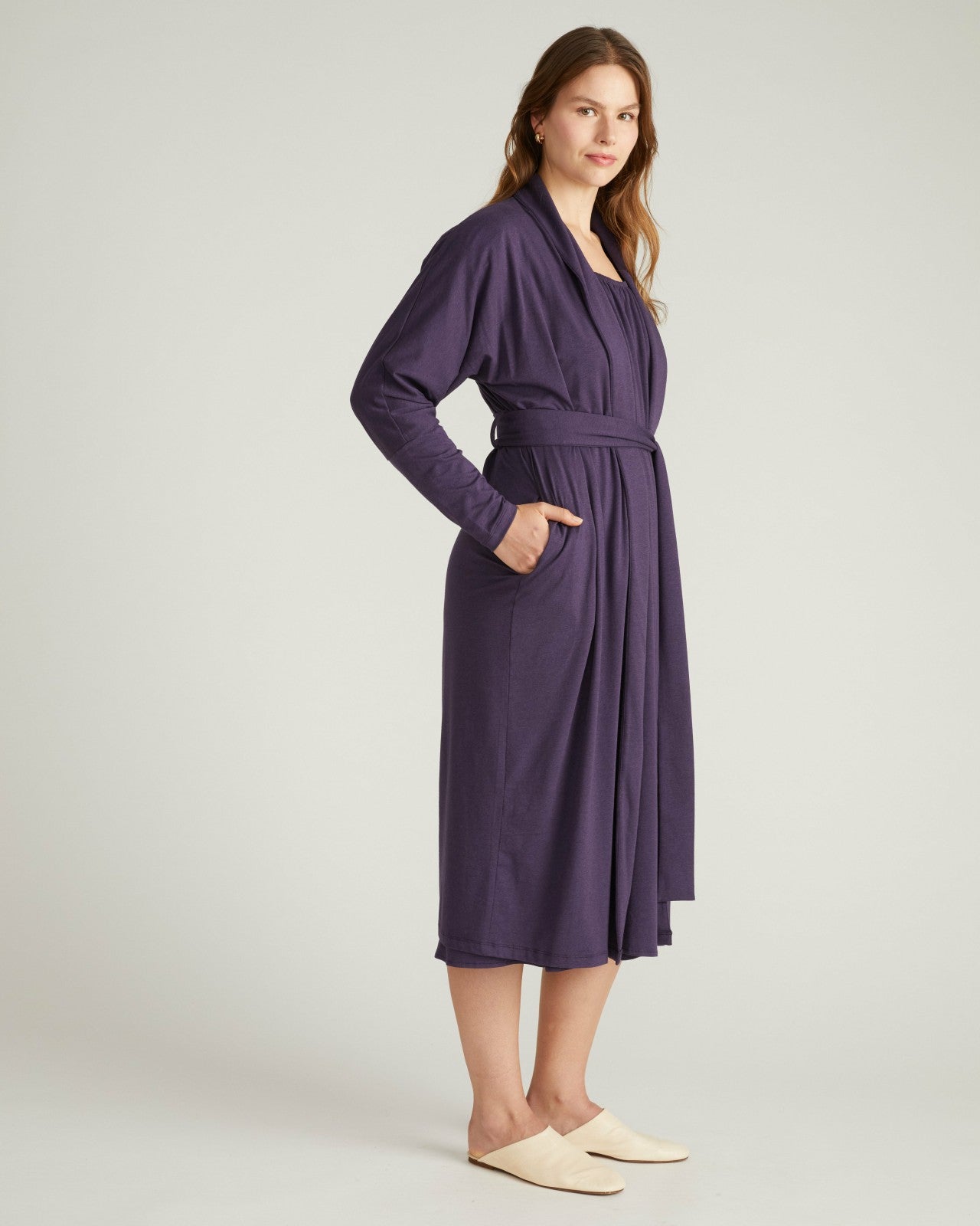 Universal Standard Daphne Lounge Robe - Anthracite