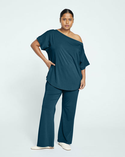 Universal Standard UltimateS Dolci Short Sleeve Top - Deep Sea
