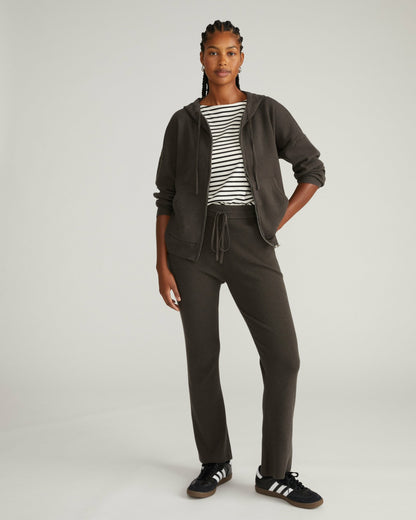 Universal Standard Knitted Mila Zip Hoodie - Graphite