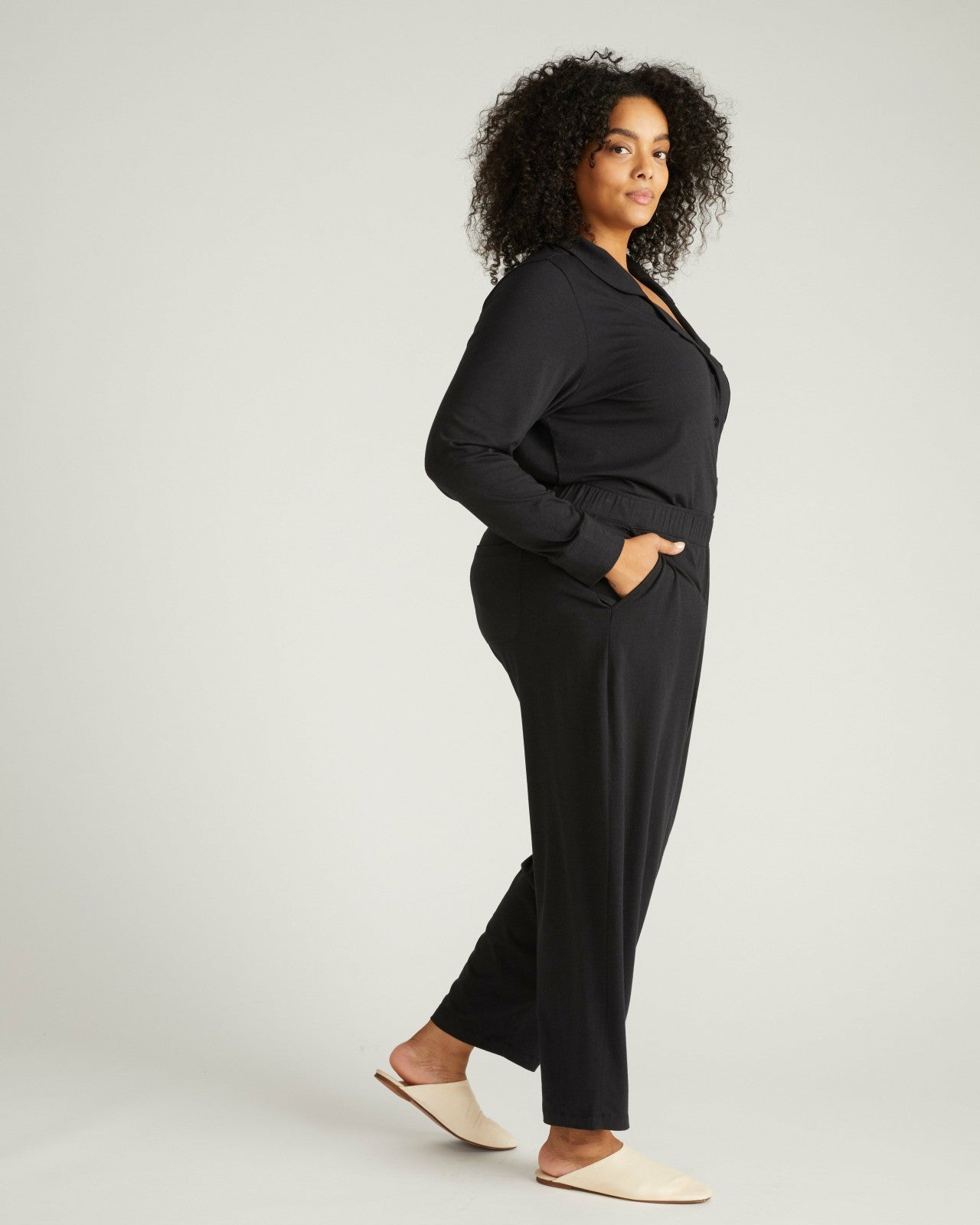 Universal Standard Panama Pajama Set - Black